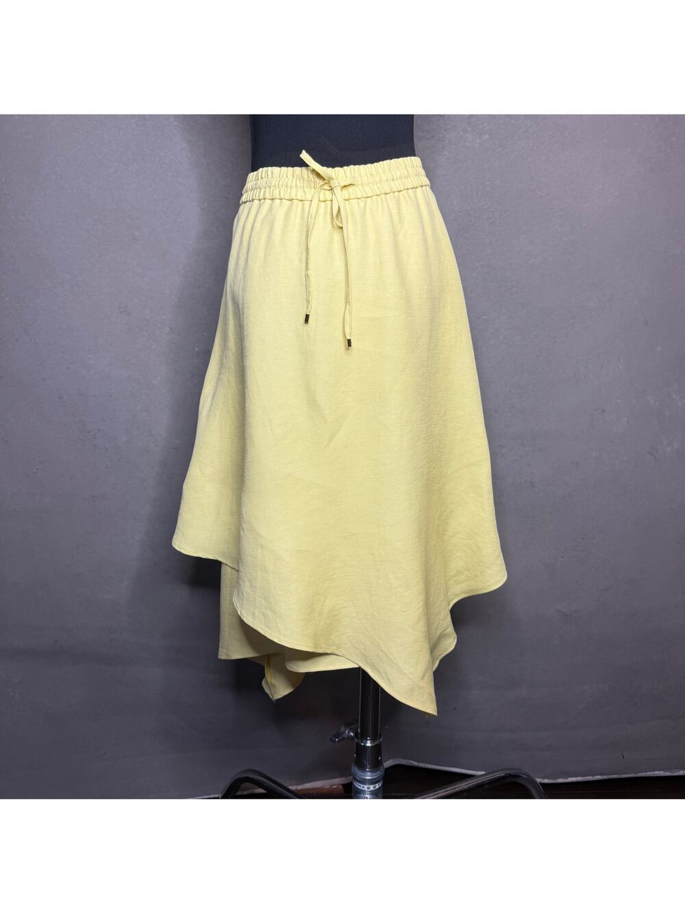 Lauren Ralph Lauren Yellow Asymmetrical Handkerchief Skirt XL